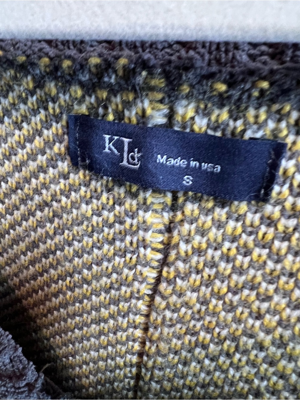 KLD Chunky Slouchy Bohemian Gray Daisy Print Oversized Sweater, S - Picture 11 of 12